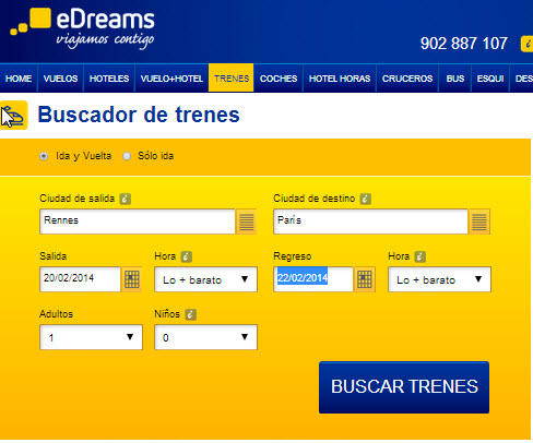 edreams trenes