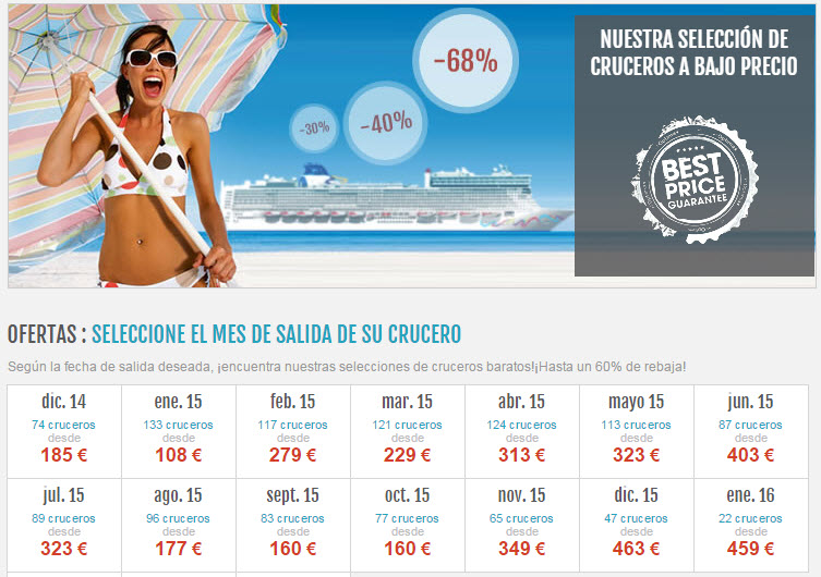 crucerosnet 2015 ofertas