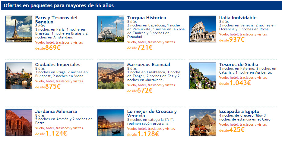 viajes mayores de 55 años