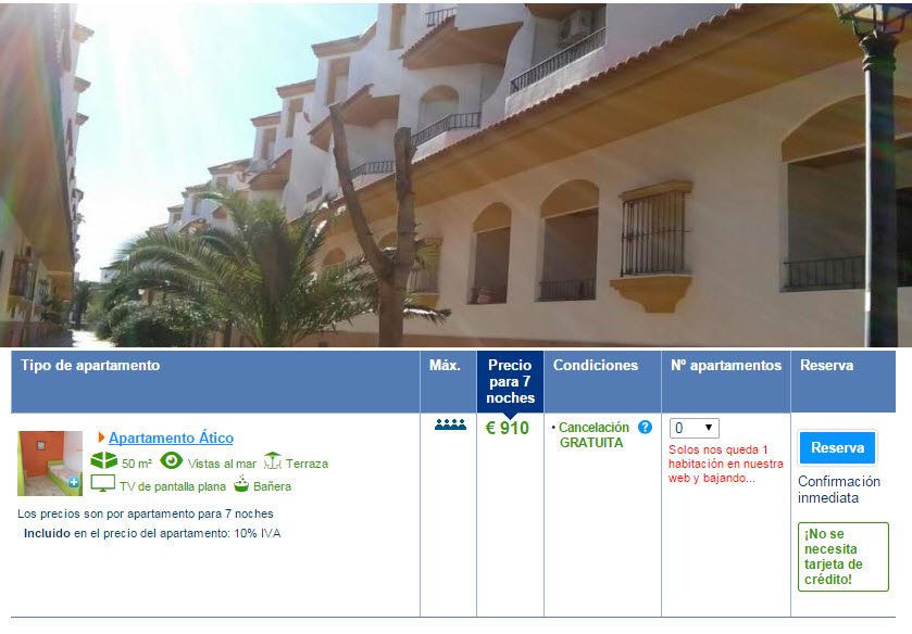 apartamentos baratos zahara de los atunes agosto 2015