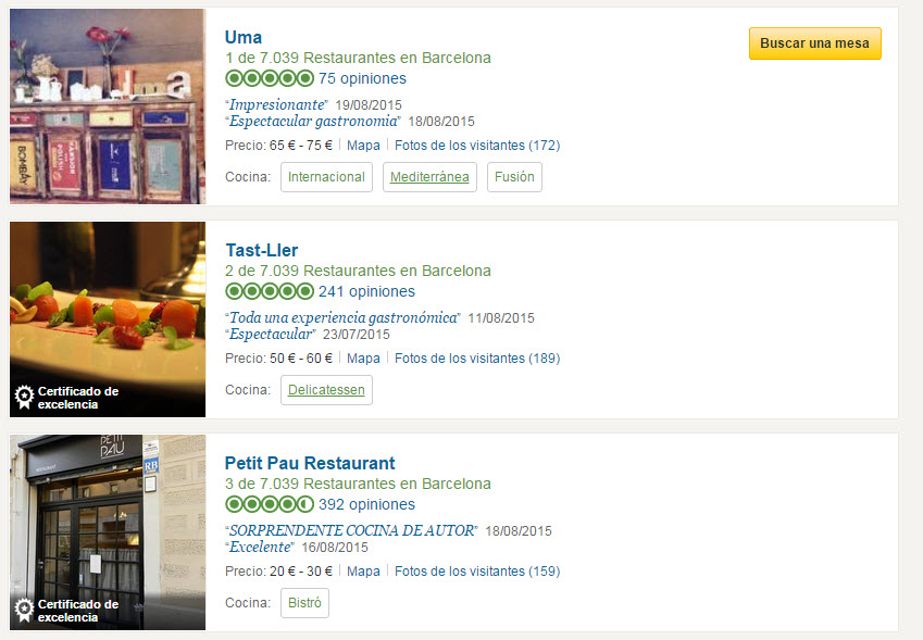 tripadvisor restaurantes Barcelona