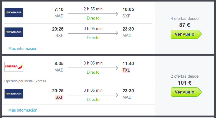 Comparativa de vuelos low cost 2016