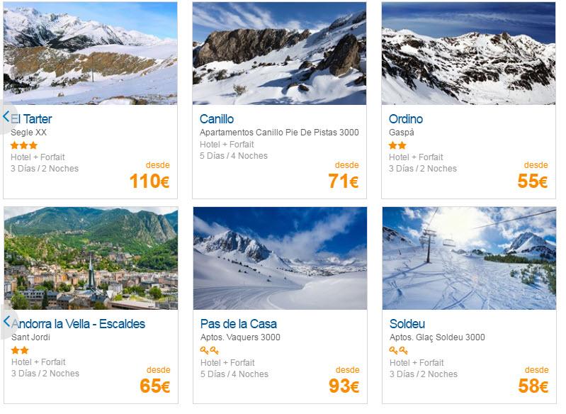 ofertas viajes nieve