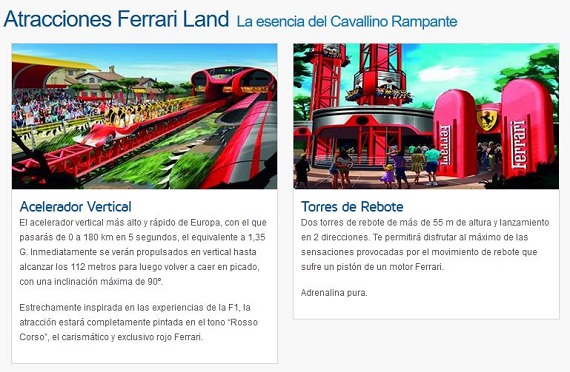 ferrari land parque de atracciones