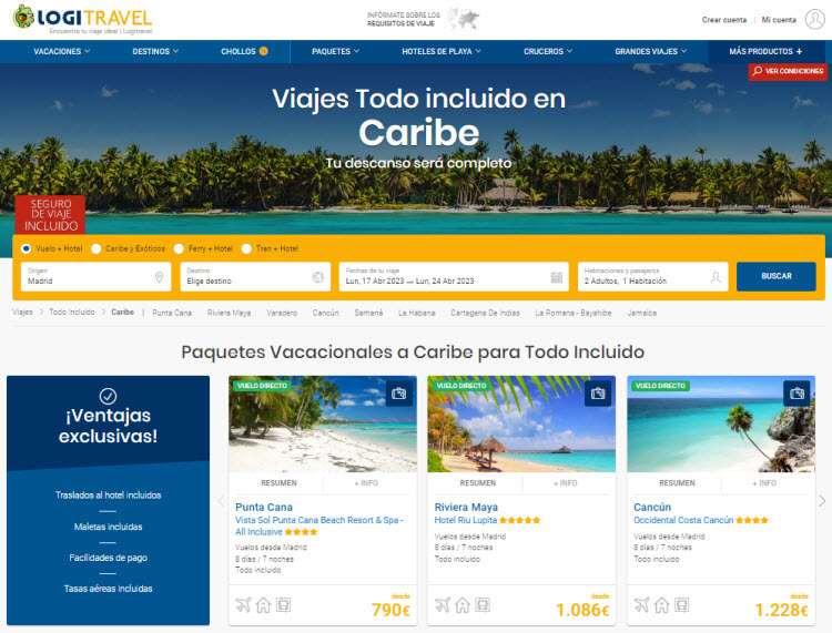 Hoteles todo incluido Caribe Puente de Mayo