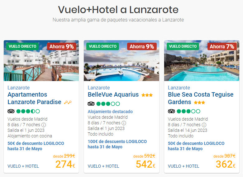 Ofertas Viaje Lanzarote