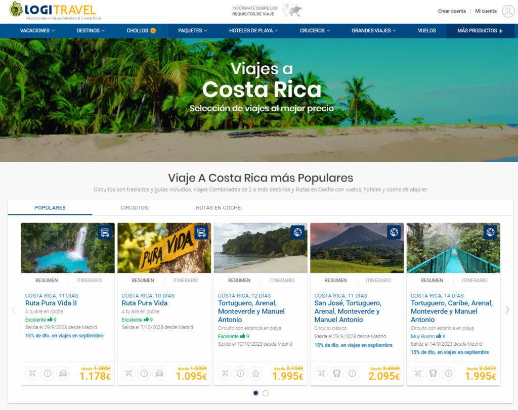 Ofertas Vacaciones Costa Rica Agosto