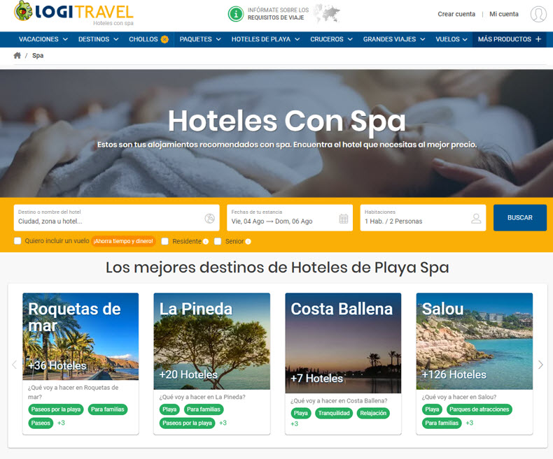 Ofertas viajes fin de semana en Hoteles con Spa