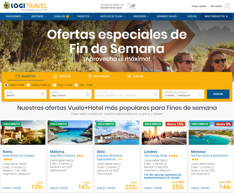 Ofertas viajes fin de semana