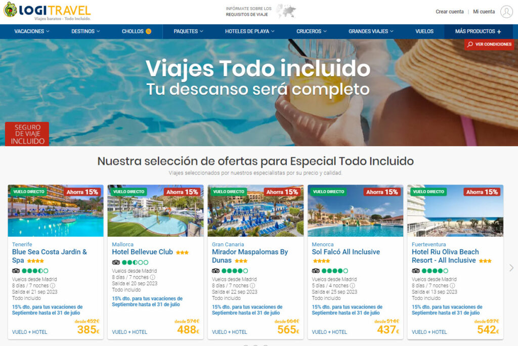 Vacaciones Todo incluido Agosto