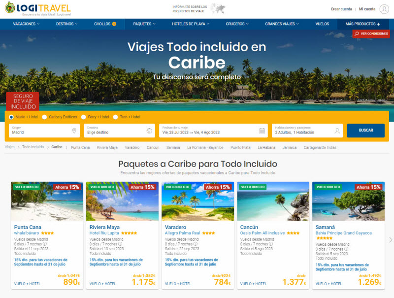 Viajes al caribe baratos