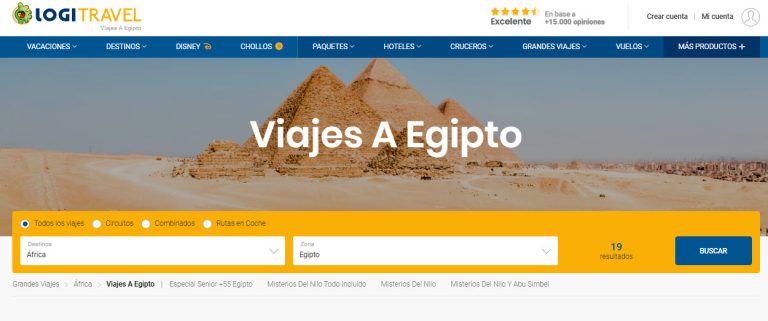 ofertas de viajes Egipto Agosto
