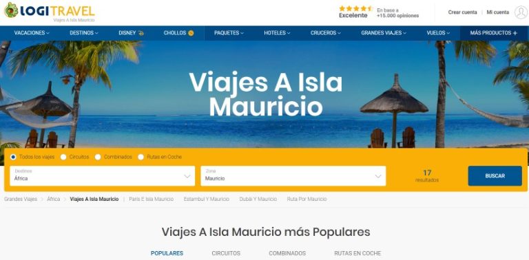 ofertas de viajes Isla Mauricio Julio