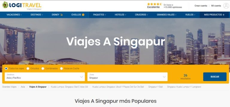 ofertas de viajes Singapur Julio