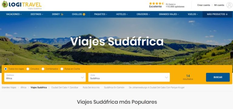 ofertas de viajes Sudáfrica Marzo